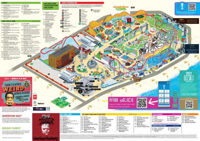 Park Map Pleasure Beach Resort