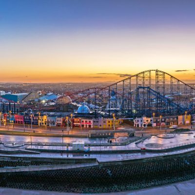 A View Of Pleasure Beach Resort From The Coast