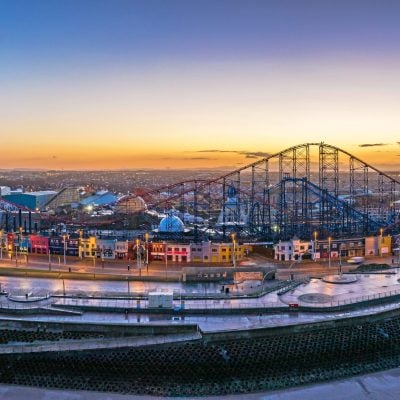 A View Of Pleasure Beach Resort From The Coast