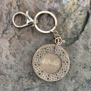 Valhalla Wreath Keyring Wood 002